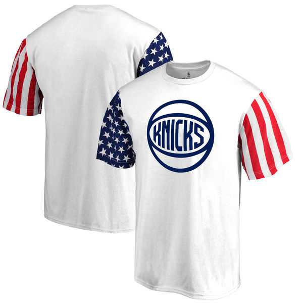 Men's New York Knicks Fanatics Branded Stars & Stripes T-Shirt White FengYun,We sell and wholesale Men's New York Knicks Fanatics Branded Stars & Stripes T-Shirt White FengYun on line form chian!